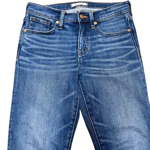 Madewell 9" High Rise Skinny Crop Raw Hem Jeans Size 26 - Picture 3 of 11